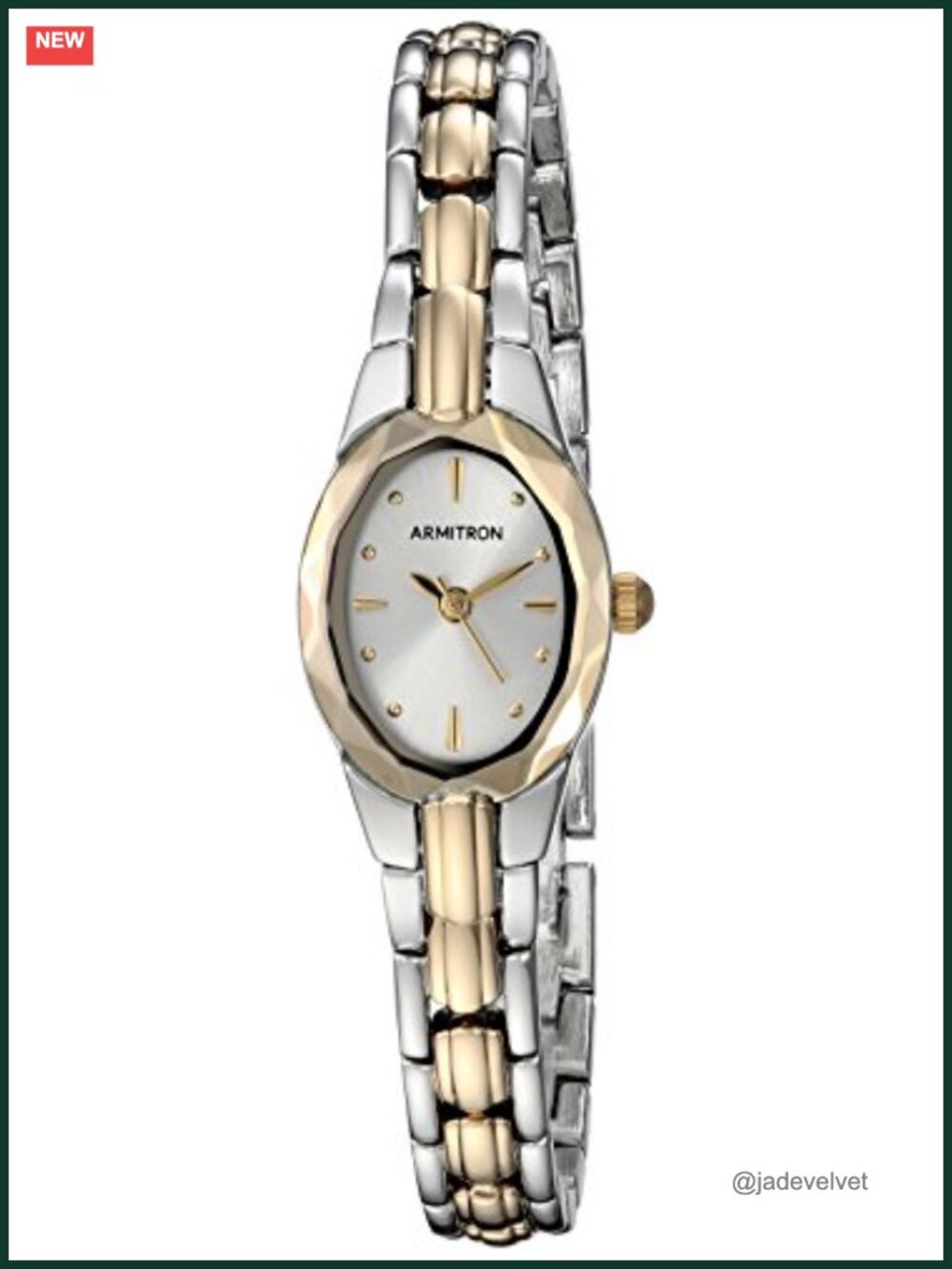 Oval Crystal Bracelet Watch with Silver Sunray Dial